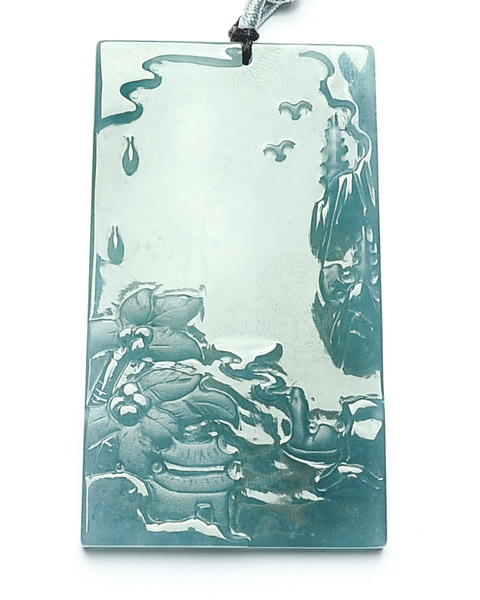 阴雕山水观音