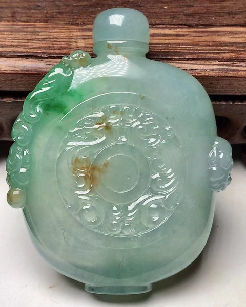 福寿双耳龙凤壶
